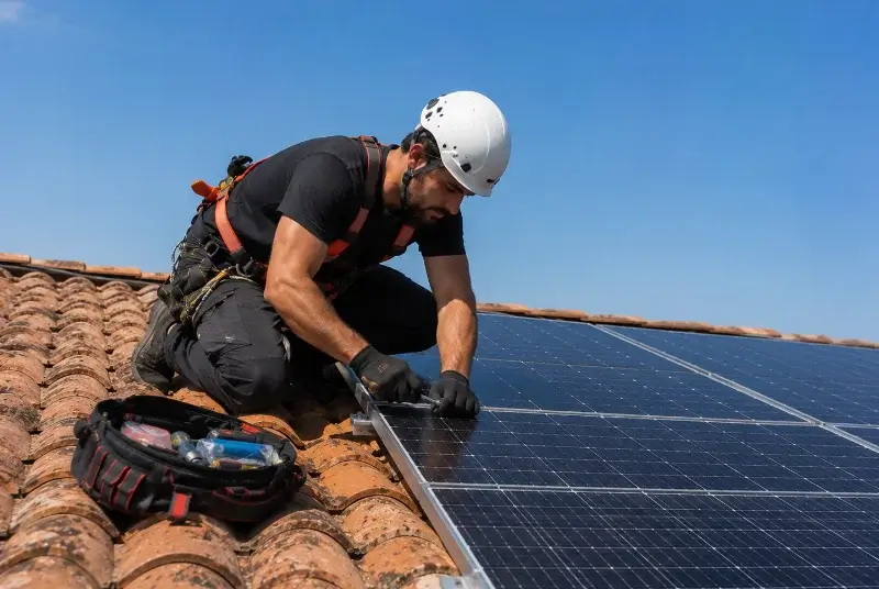 Maintenance et monitoring de panneaux solaires à Saint-Romain-de-Jalionas